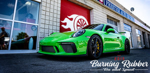 Gorgeous Lizard Green 911 GT3 RS at Burning Rubber